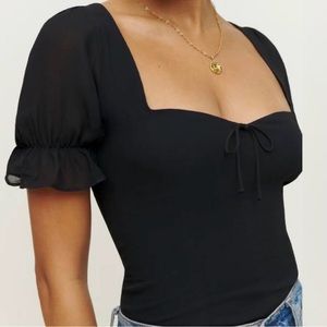 Like New Black Reformation Delevan blouse in size 2!
